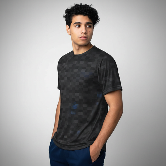 Black Wool Textured Unisex T-Shirt