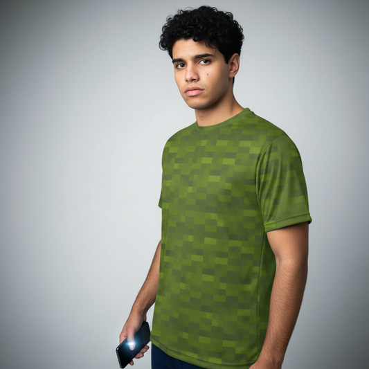 Dark Green Wool Textured Unisex T-Shirt