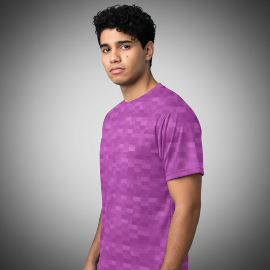 Pink Wool Textured Unisex T-Shirt