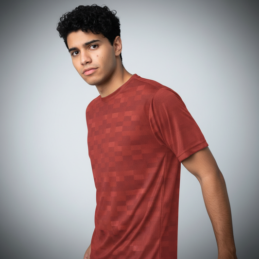 Red Wool Textured Unisex T-Shirt