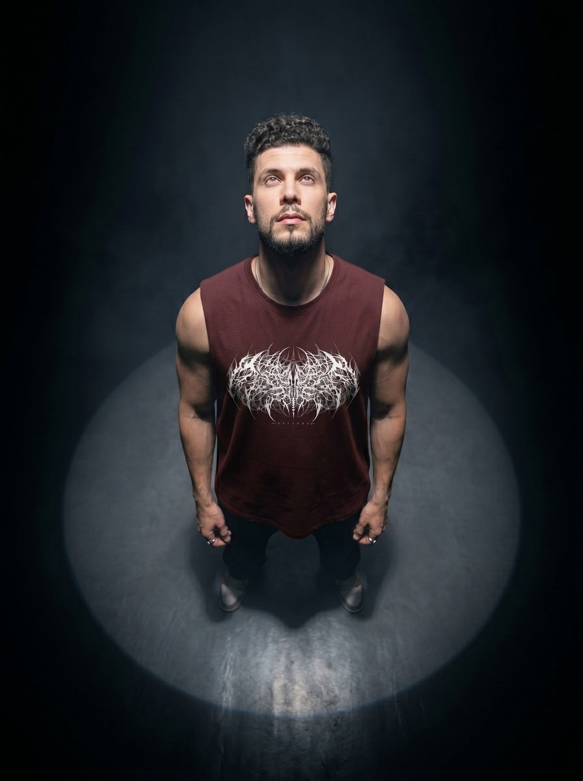 Klivexa Oblivian Sleeveless  T-Shirt-White