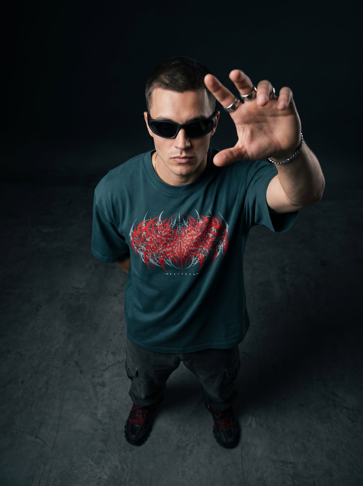 Klivexa Oblivian Collection Oversized Heavyweight Unisex T-Shirt-Red