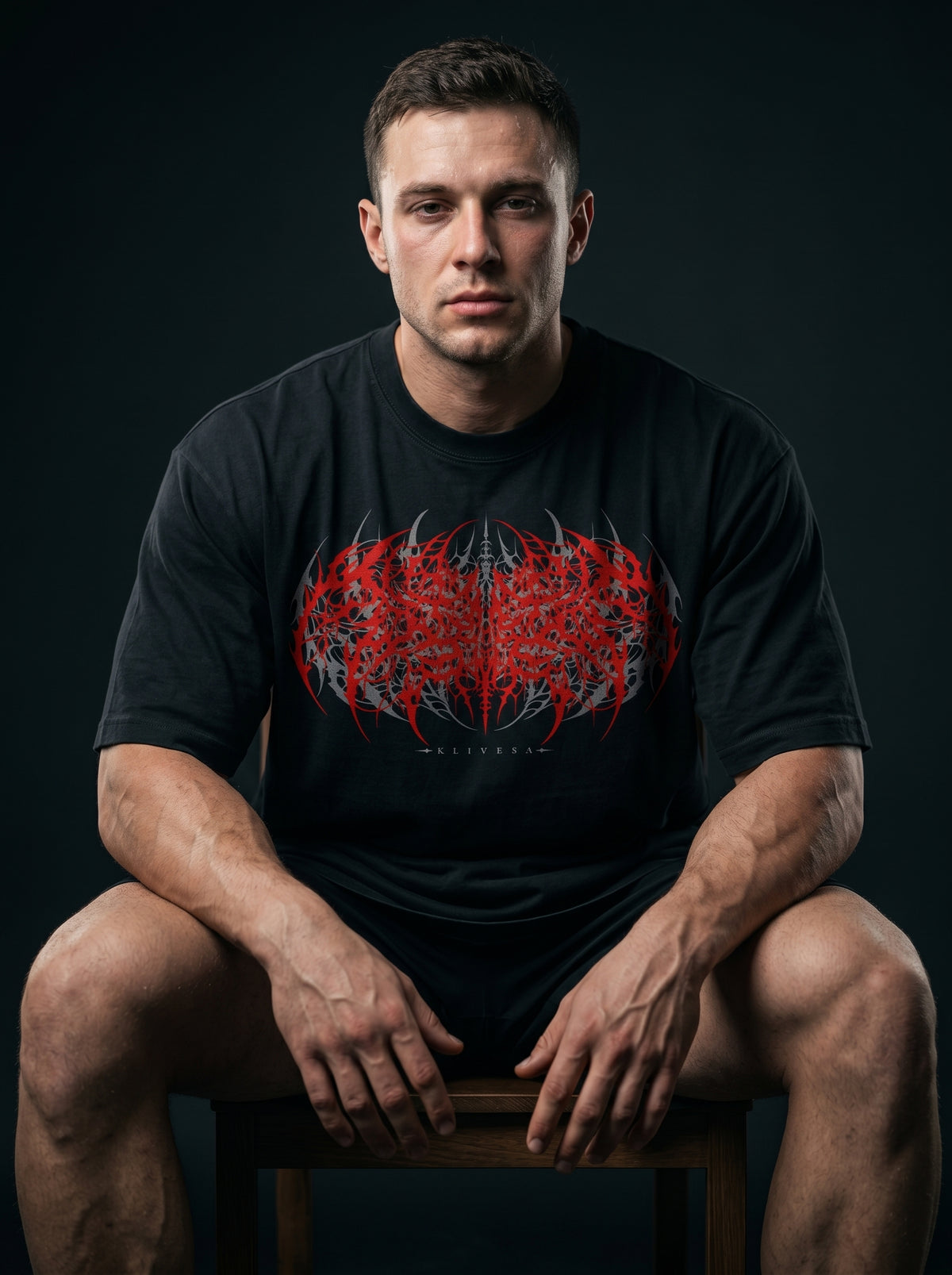Klivexa Oblivian Collection Oversized Heavyweight Unisex T-Shirt-Red