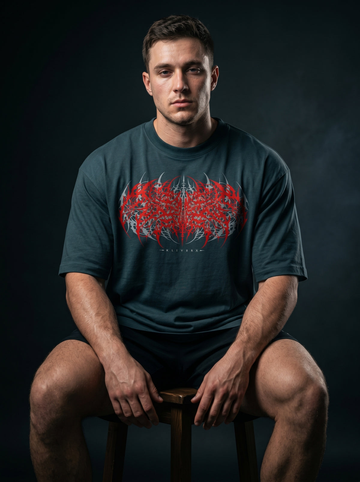 Klivexa Oblivian Collection Oversized Heavyweight Unisex T-Shirt-Red