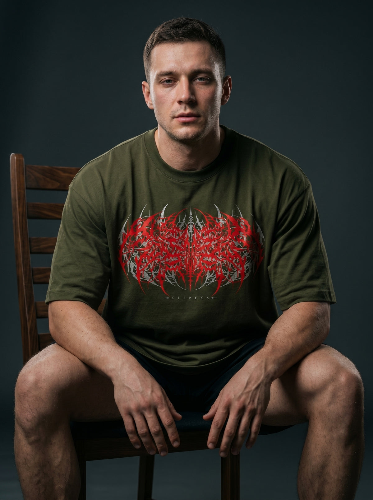 Klivexa Oblivian Collection Oversized Heavyweight Unisex T-Shirt-Red