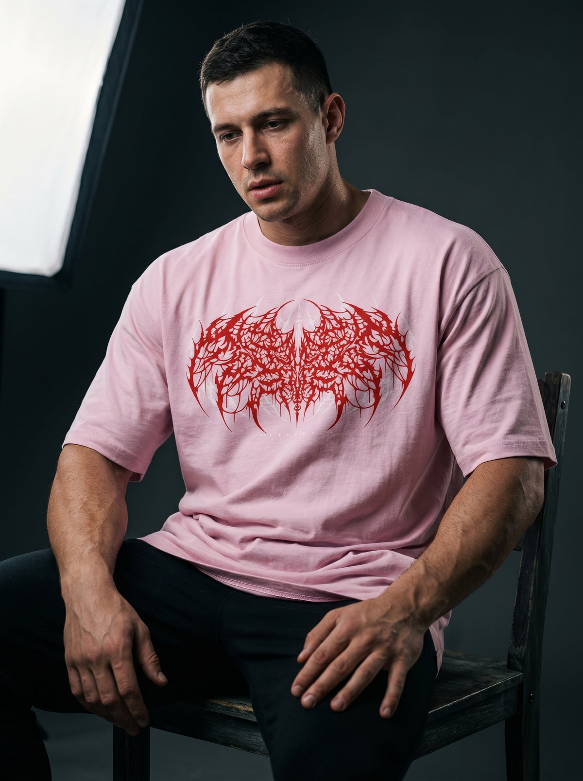 Klivexa Oblivian Collection Oversized Heavyweight Unisex T-Shirt-Red