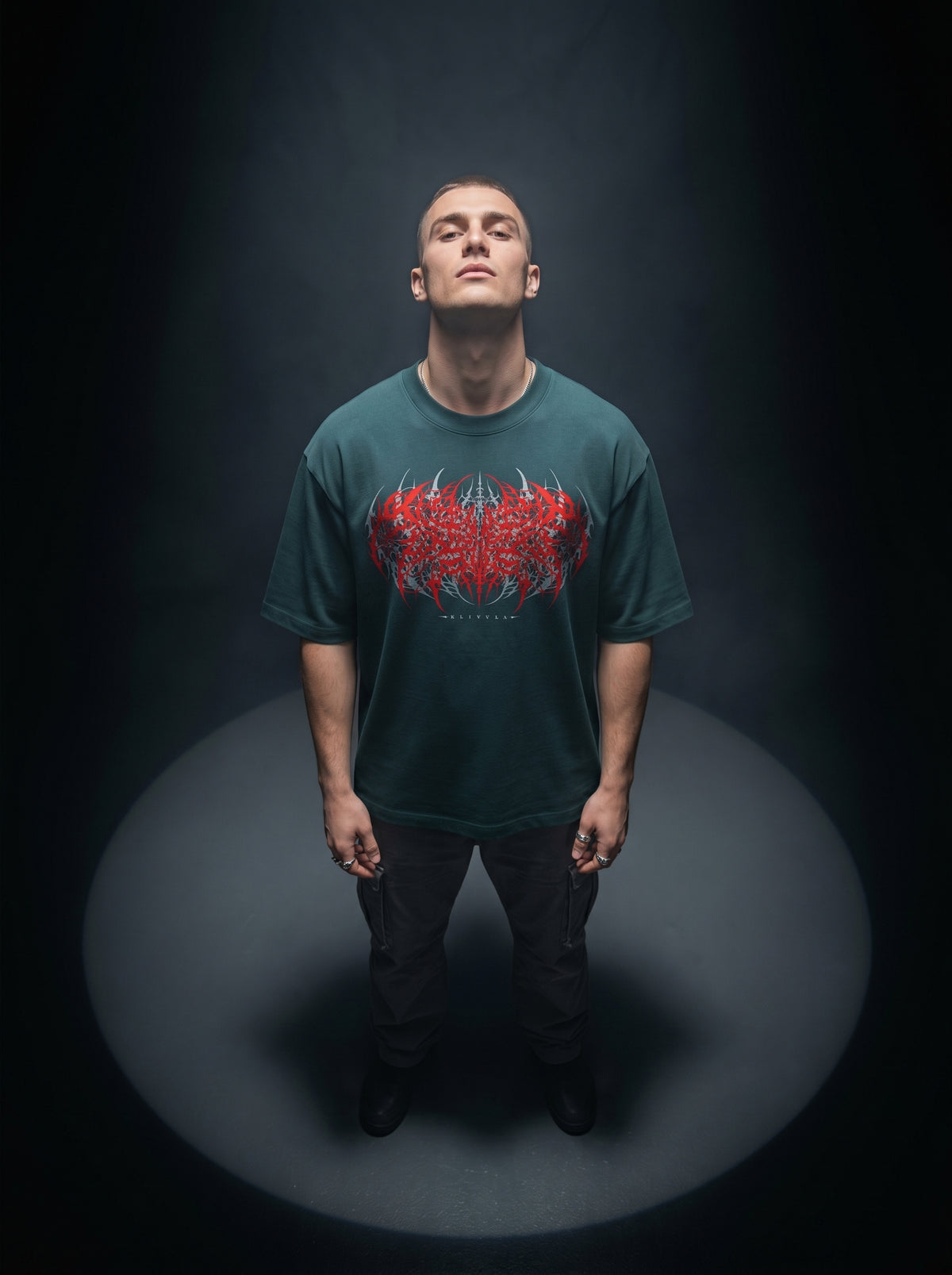 Klivexa Oblivian Collection Oversized Heavyweight Unisex T-Shirt-Red