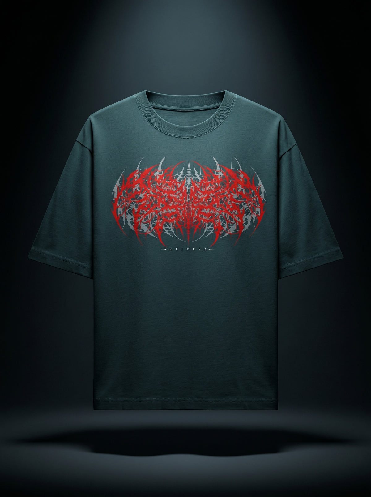 Klivexa Oblivian Collection Oversized Heavyweight Unisex T-Shirt-Red