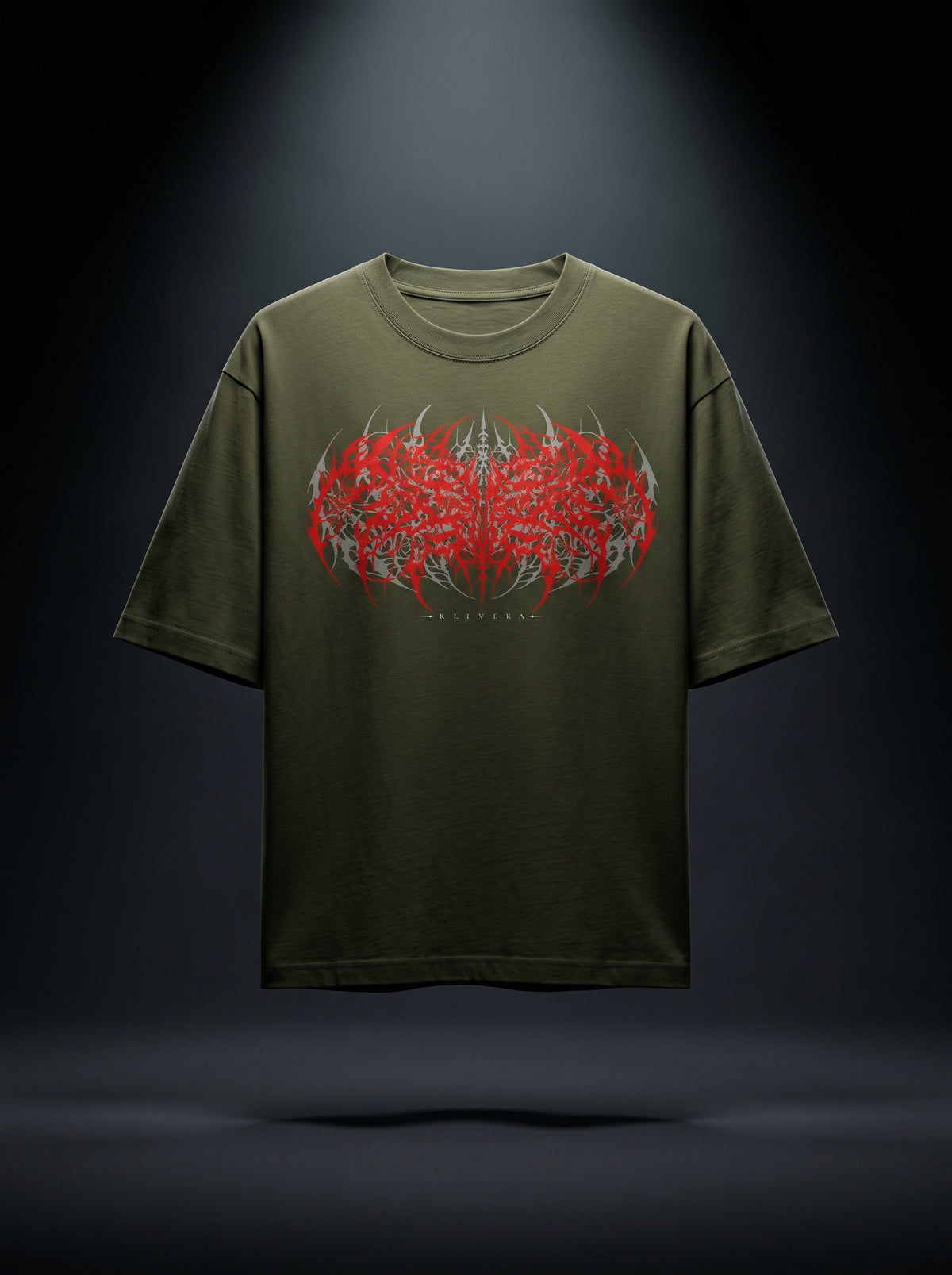 Klivexa Oblivian Collection Oversized Heavyweight Unisex T-Shirt-Red