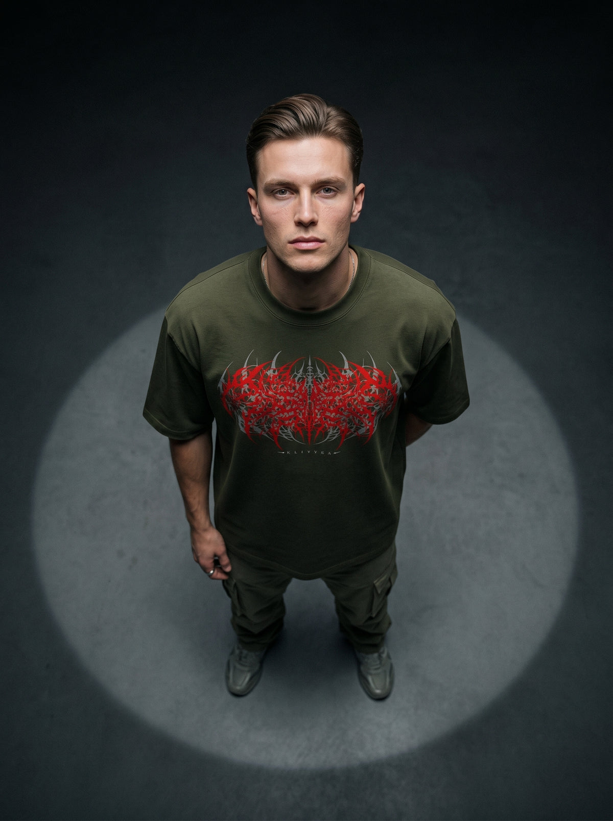 Klivexa Oblivian Collection Oversized Heavyweight Unisex T-Shirt-Red