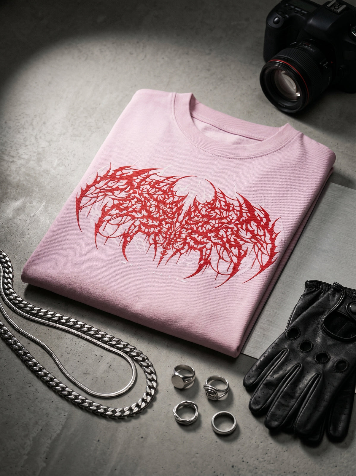 Klivexa Oblivian Collection Oversized Heavyweight Unisex T-Shirt-Red