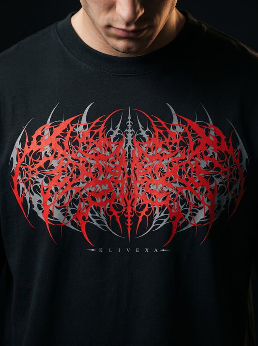 Klivexa Oblivian Collection Oversized Heavyweight Unisex T-Shirt-Red