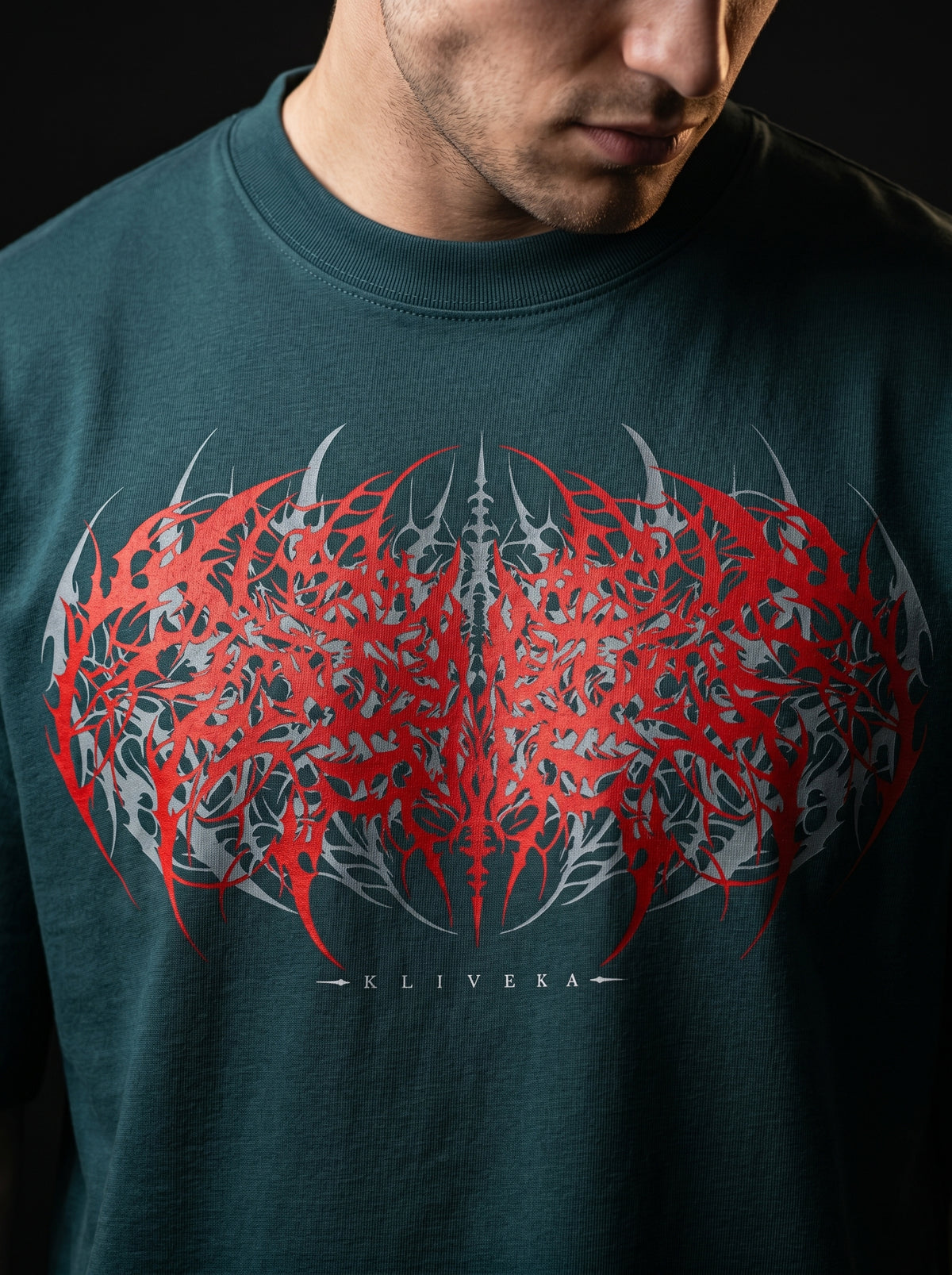 Klivexa Oblivian Collection Oversized Heavyweight Unisex T-Shirt-Red
