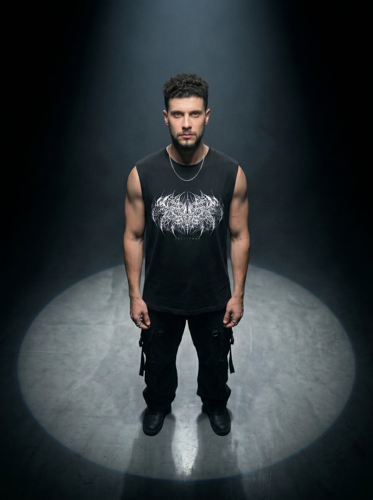 Klivexa Oblivian Sleeveless  T-Shirt-White